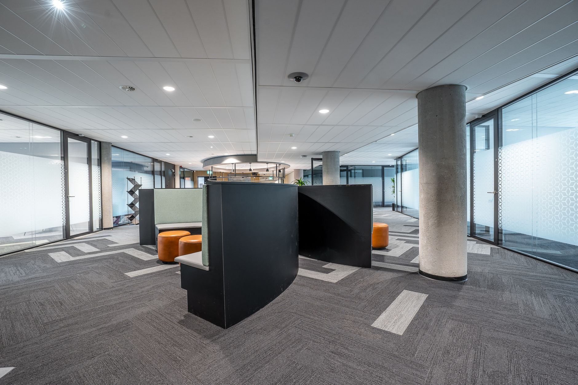 Quiet booth seating in an office